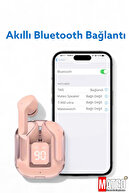 هدست بلوتوث زنانه مردانه iOS سازگار با آندروید لمسی استریو شفاف صفحه نمایش LED باس فوق العاده TWS-thumb