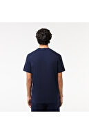 تیشرت معمولی مردانه فیت یقه گرد با چاپ سرمه ای-thumb