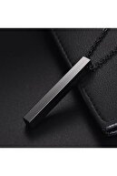 گردنبند مردانه مستطیل مشکی 70 سانتی متری گردنبند مورات بوز-thumb