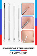 ابزار 4 عددی کومدون برای رفع جوش جوش های سر سیاه استیل ضد زنگ با جعبه بهداشتی-thumb