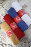 Mustard-Red-Blue-White