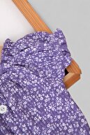 ست بچه گانه تاپ و پایین شلوارک پارچه ای پارچه ای با چاپ گلدار دخترانه-thumb