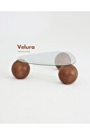 Triangular Glass-Walnut
