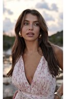 گوشواره سایز بزرگ قطره قطره طلایی رنگ طلایی ارچل با 2 سال گارانتی-thumb