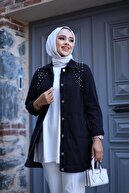 ژاکت جین جین جزئیات سنگ کریستال زنان-thumb