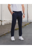 شلوار قد بلند پارچه لایکرای منعطف مردانه رنگ آبی سرمه ای با کیفیت-thumb