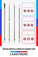 ابزار 4 عددی کومدون برای رفع جوش جوش های سر سیاه استیل ضد زنگ با جعبه بهداشتی-thumb