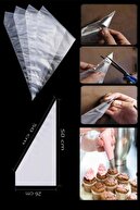 نوک کیسه لوله کشی کرم استیل ضد زنگ، شکل دهنده دسر تولوبا 1 عدد + 4 کیسه لوله کشی-thumb