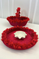 ست لوازم شب حنای لوکس 174 تکه قرمز-thumb