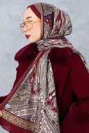 شال نخی با طرح رترو قومی، پارچه وارداتی، شال با کیفیت بالا و فصل جدید-thumb