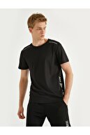 Koton Erkek Siyah Baskılı Spor T-Shirt