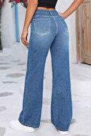 شلوار جین گاه به گاه زنانه Palazzo Jean - C602-آبی روشن-thumb