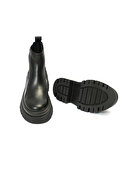 چکمه زنانه چرم اصل مشکی چلسی 2k2ub72002-thumb