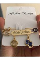 روکش شده به نام Saks Blue Zircon Stone Baby Lapel Pin 5 سانتی متر 0011-thumb