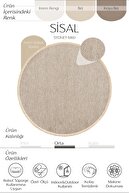 شمع Sydney M60 گرد و غبار نمی دهد، بافت حصیری به راحتی تمیز می شود فرش سیسال گرد وارداتی.-thumb