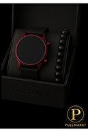 Claret red watch + bracelet