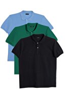Black-Dark Green-Light Blue