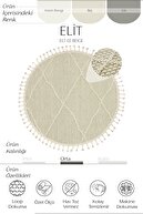 فرش اتاق نشیمن Elit 02 Beige Loop فرش بدون پرز ورودی آشپزخانه فرش طرح بافتنی قومی فرش گرد سوالات متداول فرش گرد-thumb