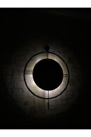 ساعت دیواری شیشه ای فلزی (اندازه بزرگ 60x80 سانتی متر) سبک واقعی شیشه ای سیاه و سفید-طلا-thumb