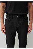 شلوار جین سیاه جیک آبی با روکش جین 0042288550-thumb