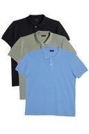 Khaki-Black-Light Blue