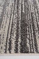 Sakura 2206 شمع خاکستری فرهای بافندگی مدرن قومی گرد و غبار فرش سالن را نمی دهد-thumb