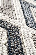 برس 1402 خاکستری آسان تمیز کردن فرش گرد و غبار نمی دهد فرش گرد با طرح بافتنی-thumb