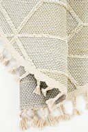 فرش اتاق نشیمن Elit 03 Beige Loop فرش بدون پرز ورودی آشپزخانه فرش طرح بافتنی قومی فرش گرد سوالات متداول فرش گرد-thumb