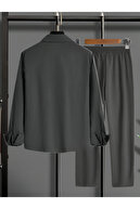 ست پیراهن آستین بلند لیکرا پارچه ای کرپ برای زنان و مردان-thumb