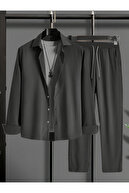 ست پیراهن آستین بلند لیکرا پارچه ای کرپ برای زنان و مردان-thumb