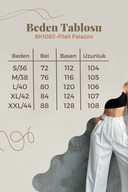 زن PLEATED فAق BELND LYCRA PALAZZO PANTS 1080-thumb