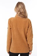 Ghassy Co Kadın Kahverengi  Yarım Fermuarlı Sweatshirt