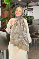 طرح رترو شال نخی آب سبز-thumb