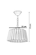 لوستر سنگ کریستال نقره تک لوکس شش ضلعی-thumb