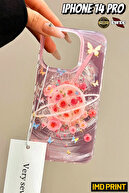 Rose Planet Imd Case with Pink Rose and Butterfly