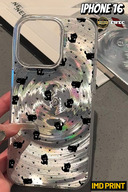 Hologram IMD Case with Black Cat & Paw Pattern