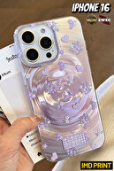 Imd Case with Purple Flower and Heart Hologram