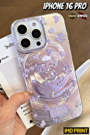 Imd Case with Purple Flower and Heart Hologram