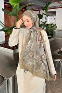 طرح رترو شال نخی آب سبز-thumb