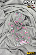Pink Tiny Heart Glitter Transparent Case