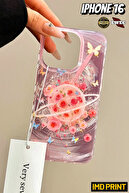 Rose Planet Imd Case with Pink Rose and Butterfly