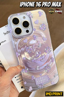 Imd Case with Purple Flower and Heart Hologram