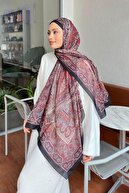 مدل رترو شال نخی کلارت قرمز-thumb