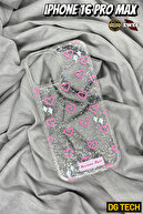 Pink Tiny Heart Glitter Transparent Case