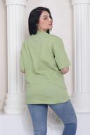 تیشرت مردانه یونیسکس کتان سبز گرد اورسایز با کیفیت فوق العاده