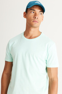 تیشرت باریک 100% نخی نعناعی مردانه با برش باریک-thumb