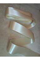 روبان ساتن کرم 4 سانتی متر 10 متر یک توپ از ساتن بزرگ ، روبان سنن ، روبان 4 ساتن روبان ساتن-thumb