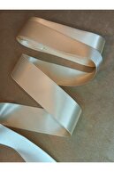 روبان ساتن کرم 4 سانتی متر 10 متر یک توپ از ساتن بزرگ ، روبان سنن ، روبان 4 ساتن روبان ساتن-thumb