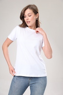 تی شرت زنانه 100% پنبه ای فوق العاده با کیفیت و رنگ ثابت تیشرت پنبه ای ارگانیک یقه سفید-thumb