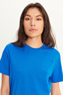 تیشرت باریک مردانه ساکس آبی صد در صد نخی باریک و باریک-thumb